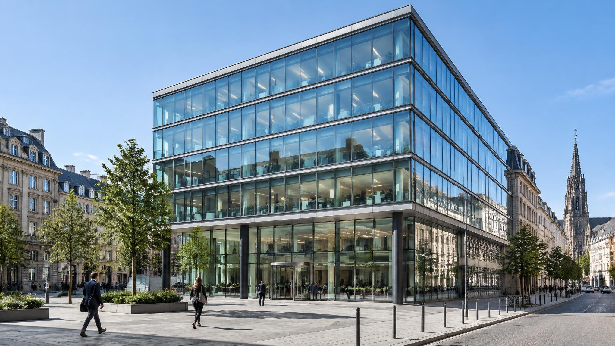 Modern commercial office building exterior