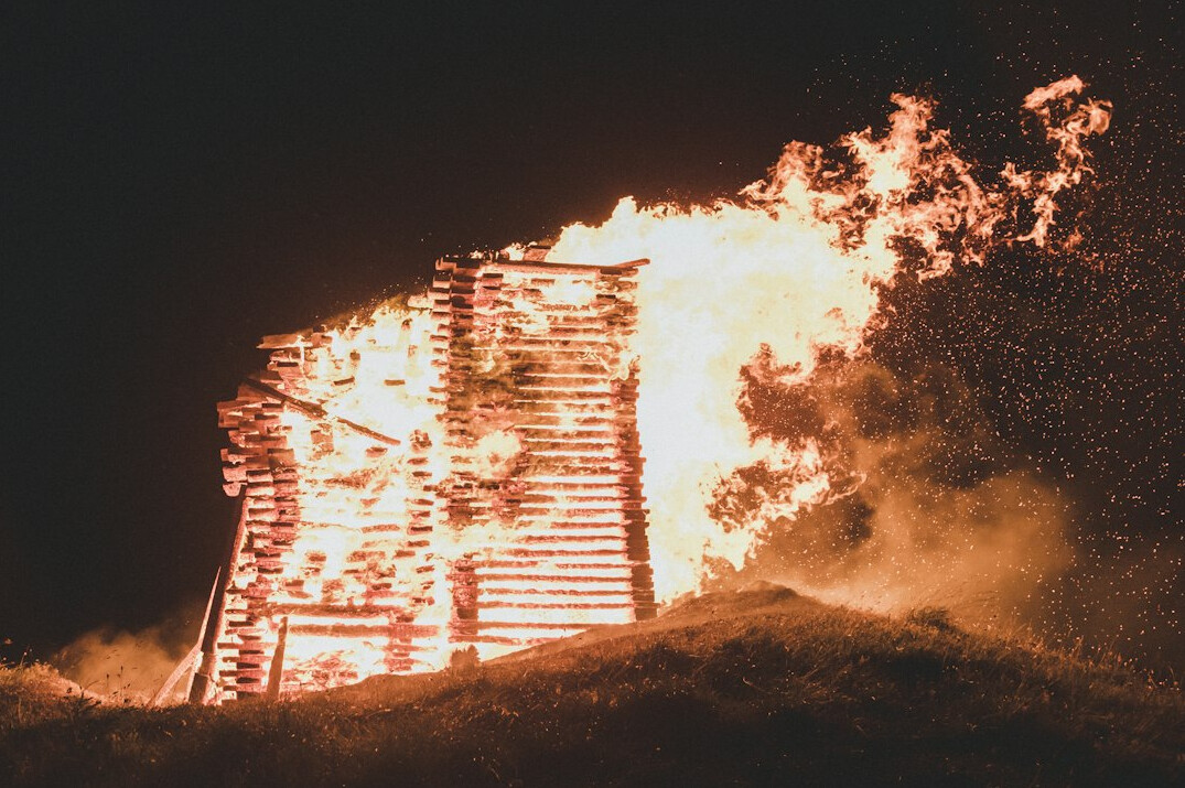 house on fire
