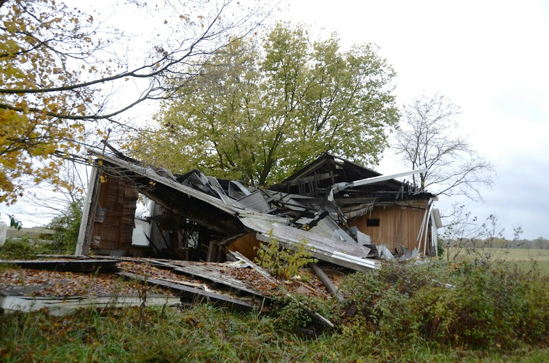 damaged house after storm