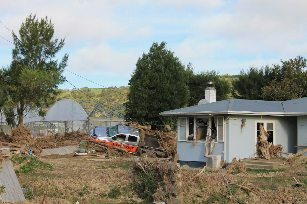 damaged house after storm